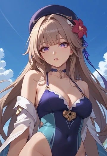 star rail,herta,swimsuit,sexy  - AI generated anime art