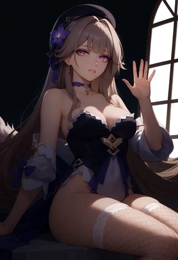 star rail,herta,bunny girl, sexy,stockings  - AI generated anime art