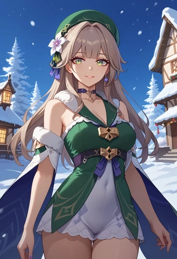 star rail,herta,Christmas,dress  - AI generated anime art