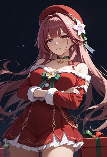 star rail,herta,Christmas,skirt  - AI generated anime art