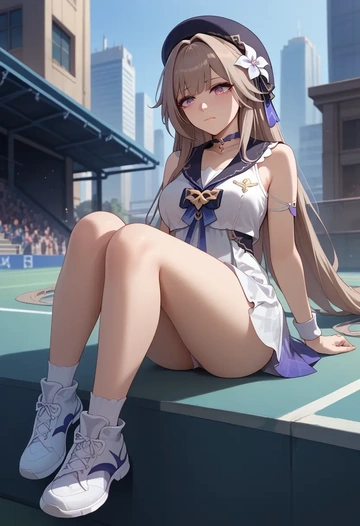 star rail,herta,tennis skirt  - AI generated anime art