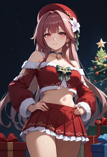 star rail,herta,Christmas,skirt  - AI generated anime art