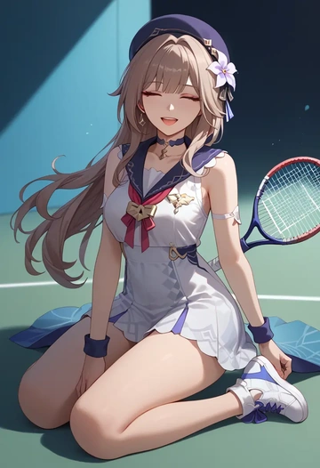 star rail,herta,tennis skirt  - AI generated anime art