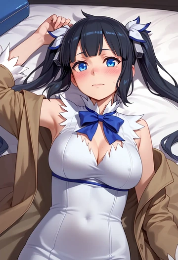 dungeon_ni_deai_wo_motomeru_no_wa_machigatteiru_darou_ka,hestia_(danmachi),coat,fur-collar,tailored trousers  - AI generated anime art