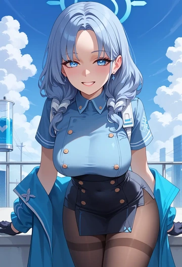 blue_archive,hibiki_(cheer_squad)_(blue_archive),shorts, pantyhose  - AI generated anime art