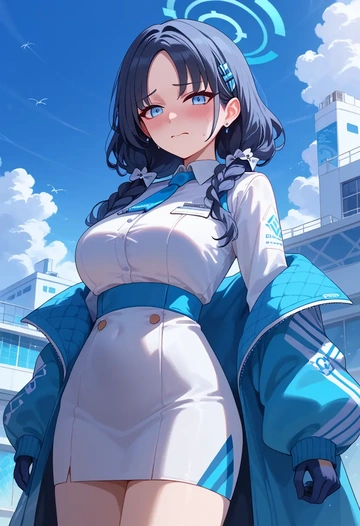 blue_archive,hibiki_(cheer_squad)_(blue_archive),graphic tee,dolphin shorts  - AI generated anime art