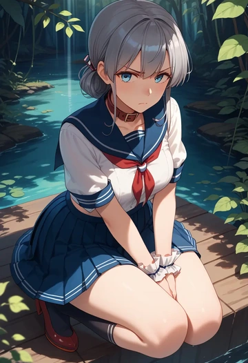 kantai_collection,hibiki_(kancolle),sailor, uniform  - AI generated anime art