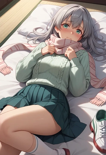 kantai_collection,hibiki_(kancolle),spring,student uniform,knit sweater  - AI generated anime art