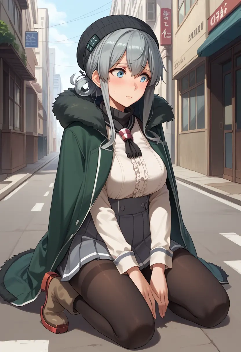 kantai_collection,hibiki_(kancolle),winter,student uniform,duffle coat  - 