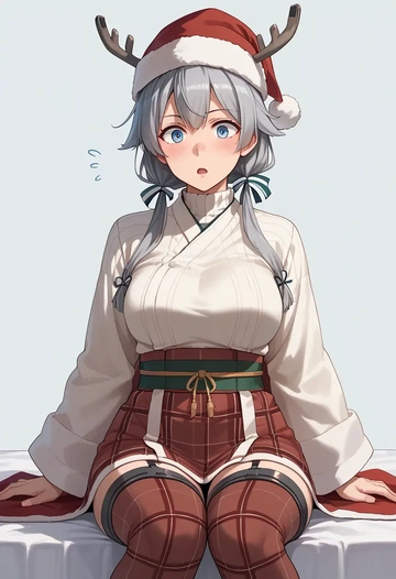 kantai_collection,hibiki_(kancolle),Christmas  - AI generated anime art