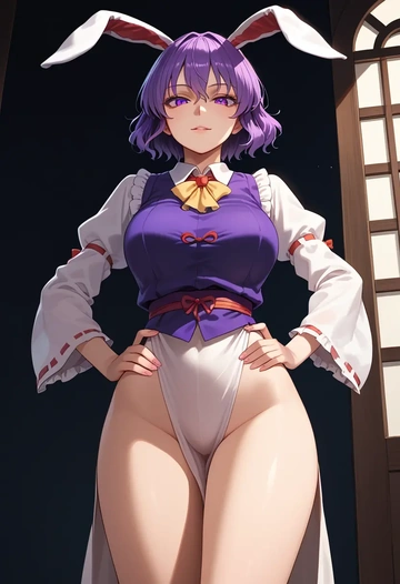 touhou,hieda_no_akyuu,bunny girl  - AI generated anime art