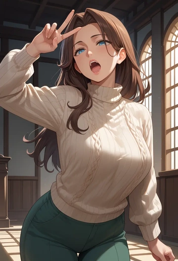 kantai_collection,hiei_(kancolle),sweater  - AI generated anime art