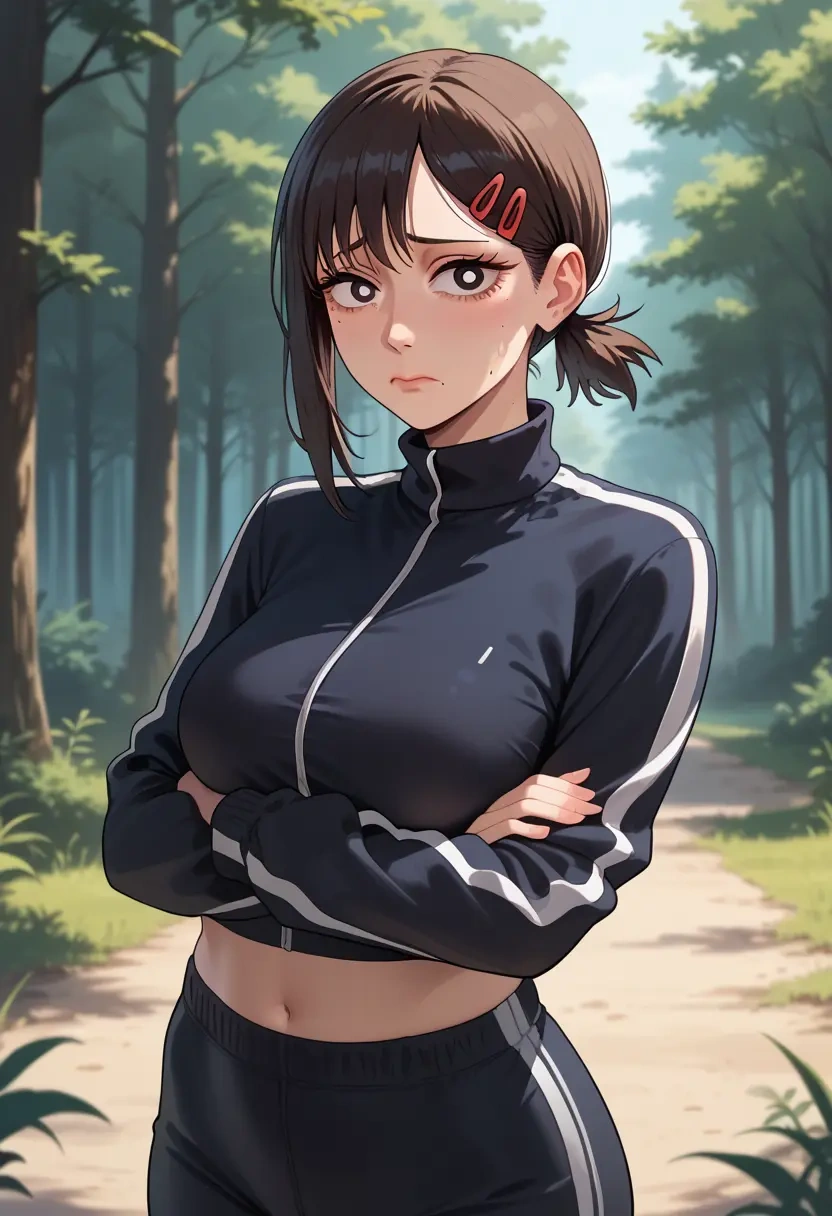 chainsaw_man,higashiyama_kobeni,athletic,track suit  - 