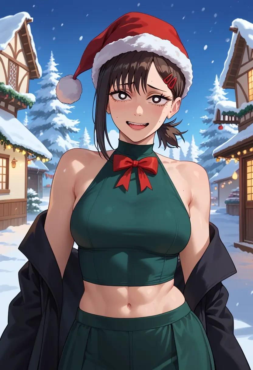 chainsaw_man,higashiyama_kobeni,Christmas,dress  - 