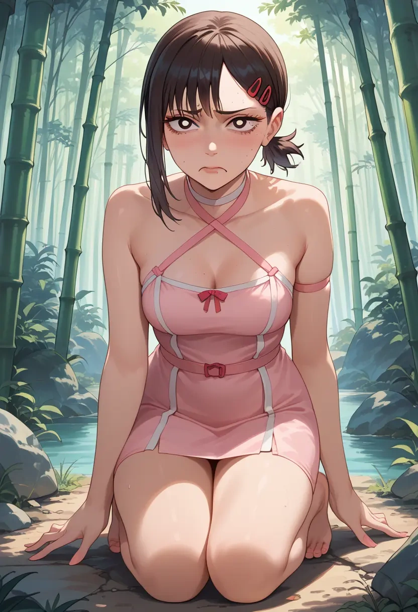 chainsaw_man,higashiyama_kobeni,silk slip dress  - 