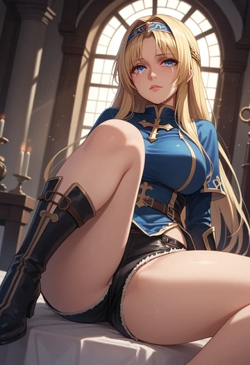 ragnarok_online,high_priest_(ragnarok_online),leather,shorts  - AI generated anime art