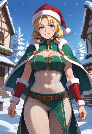 ragnarok_online,high_priest_(ragnarok_online),Christmas,dress  - AI generated anime art