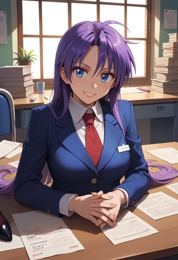 lucky_star,hiiragi_tsukasa,OL  - AI generated anime art