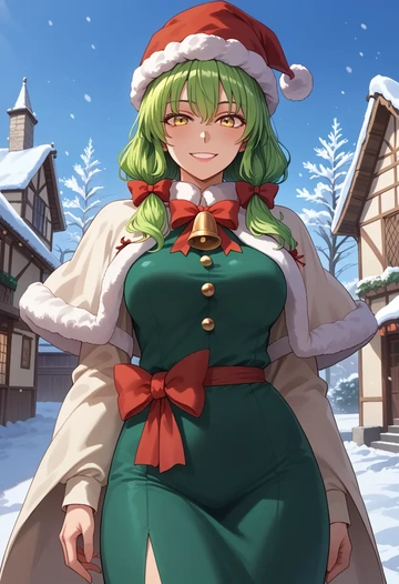 touhou,hijiri_byakuren,Christmas,dress  - AI generated anime art