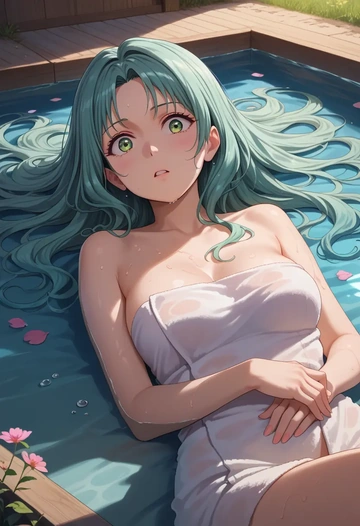 bang_dream!,hikawa_hina,towel,sexy  - AI generated anime art