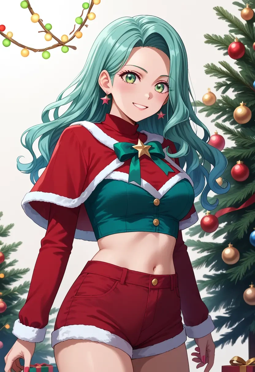 bang_dream!,hikawa_hina,Christmas,red velvet shorts  - 