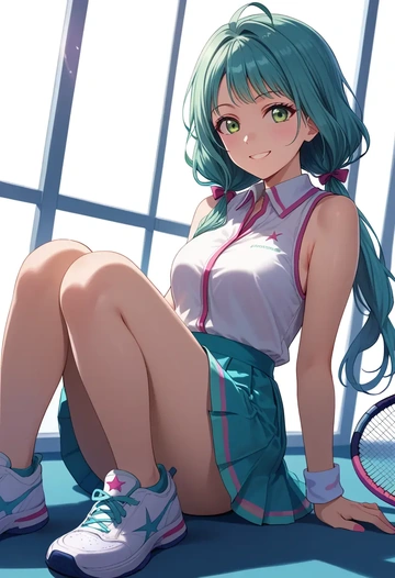 bang_dream!,hikawa_hina,tennis skirt  - AI generated anime art