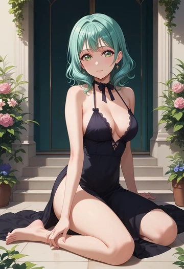 bang_dream!,hikawa_hina,nightdress  - AI generated anime art