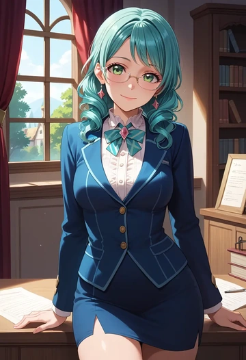 bang_dream!,hikawa_sayo,OL, glasses,  - AI generated anime art