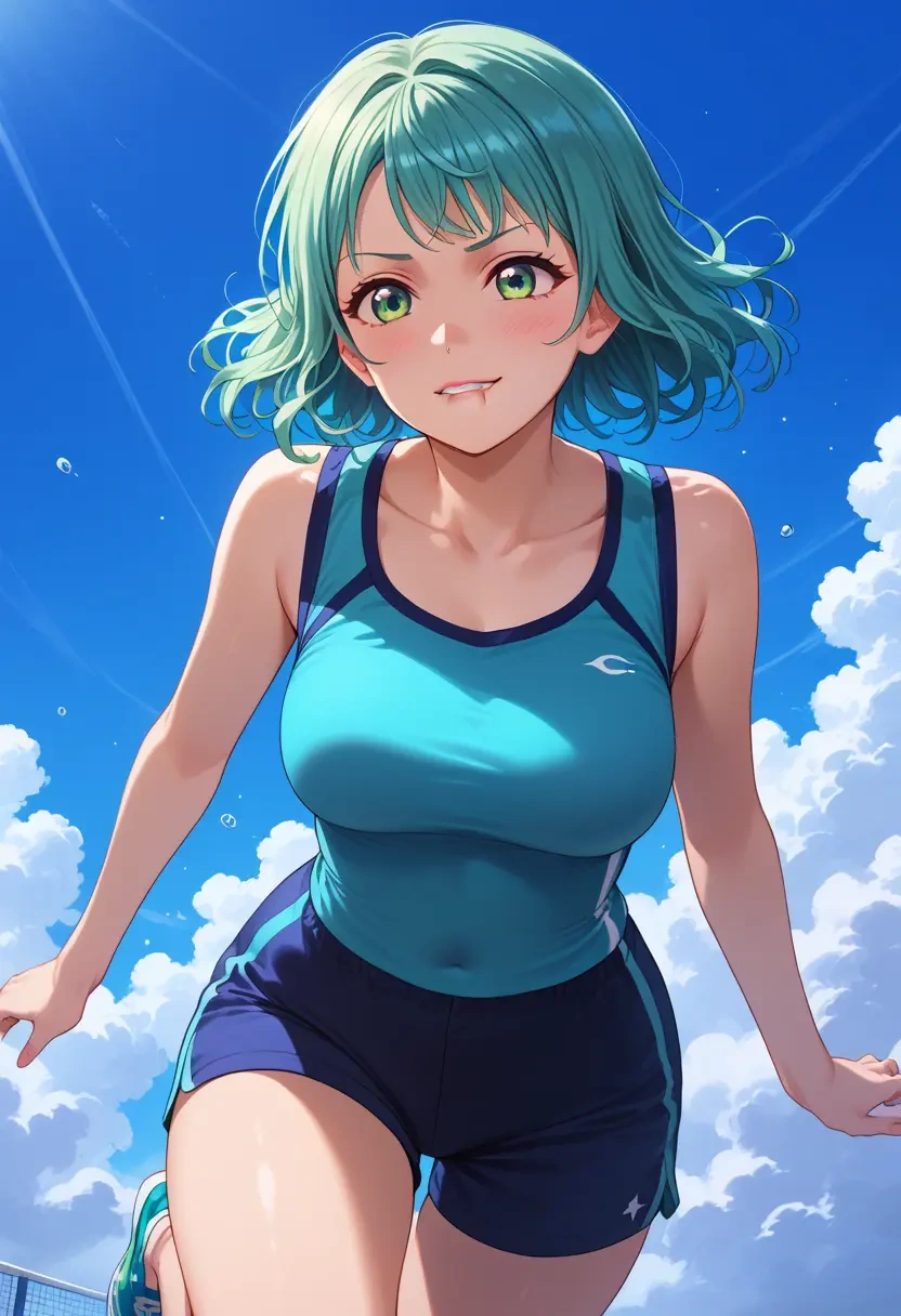 bang_dream!,hikawa_sayo,athletic,shorts,sexy  - 