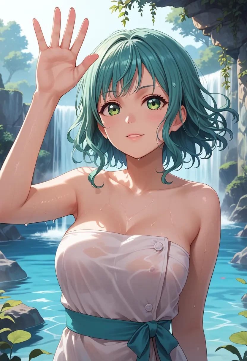 bang_dream!,hikawa_sayo,towel,sexy  - 