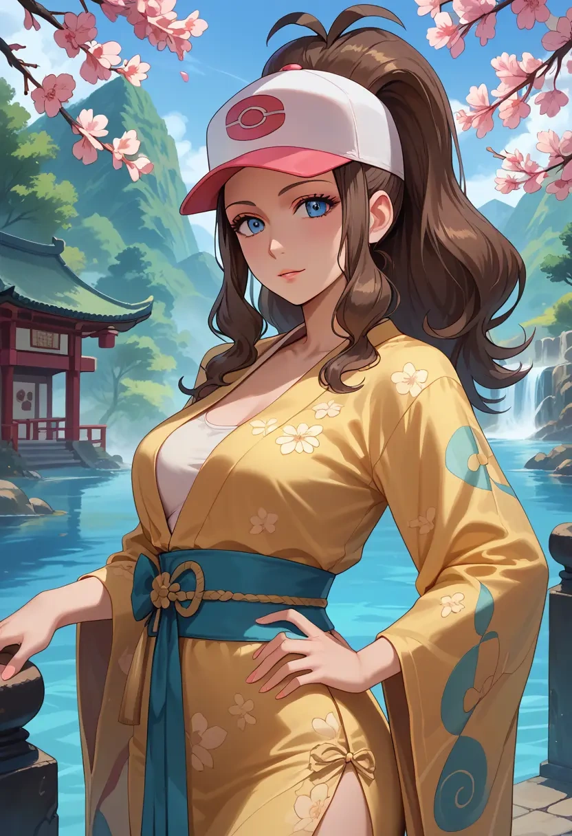 pokemon,hilda_(pokemon),kimono  - 