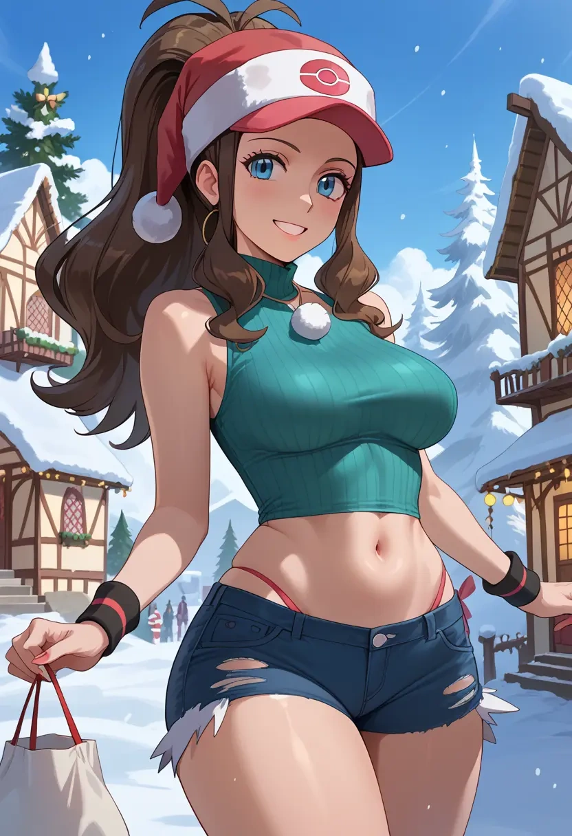 pokemon,hilda_(pokemon),Christmas,dress  - 