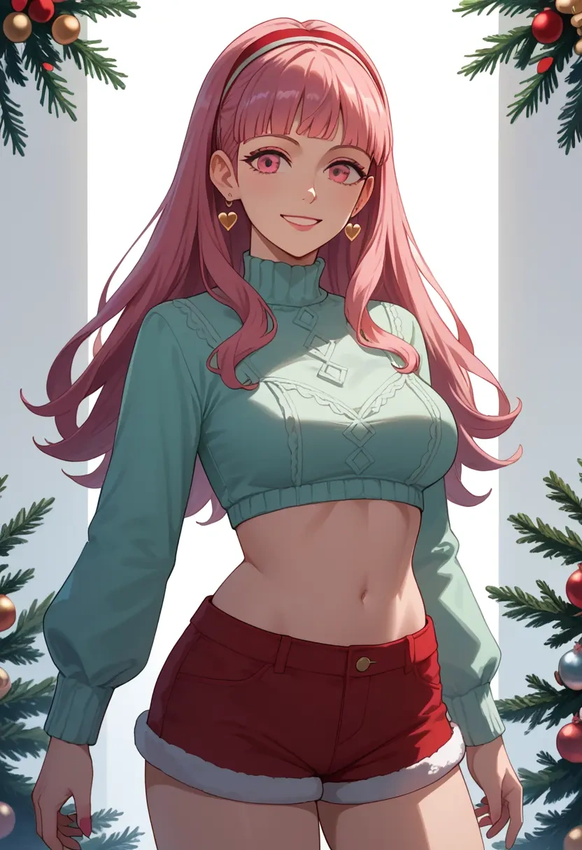 fire_emblem,hilda_valentine_goneril,Christmas,red velvet shorts  - 