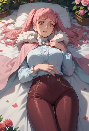 fire_emblem,hilda_valentine_goneril,cape,hooded,leather pants  - AI generated anime art