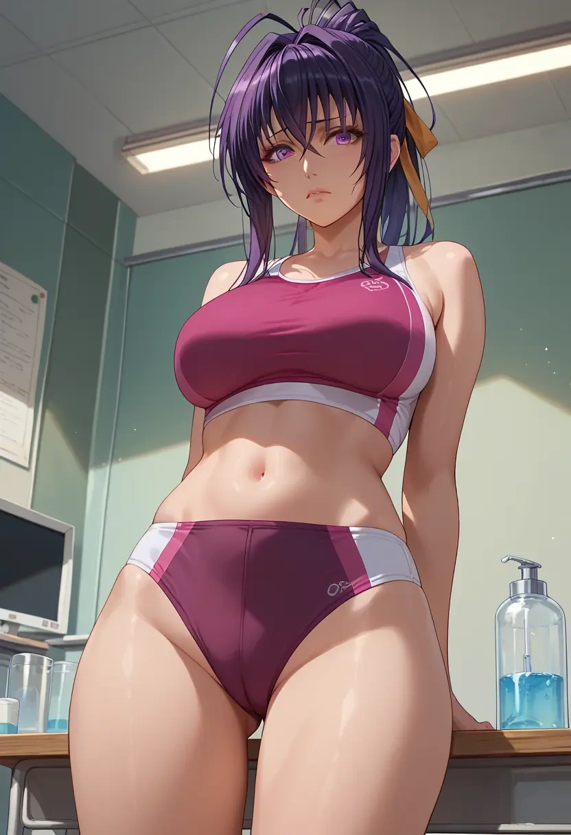 high_school_dxd,himejima_akeno,tankini top,board shorts  - 