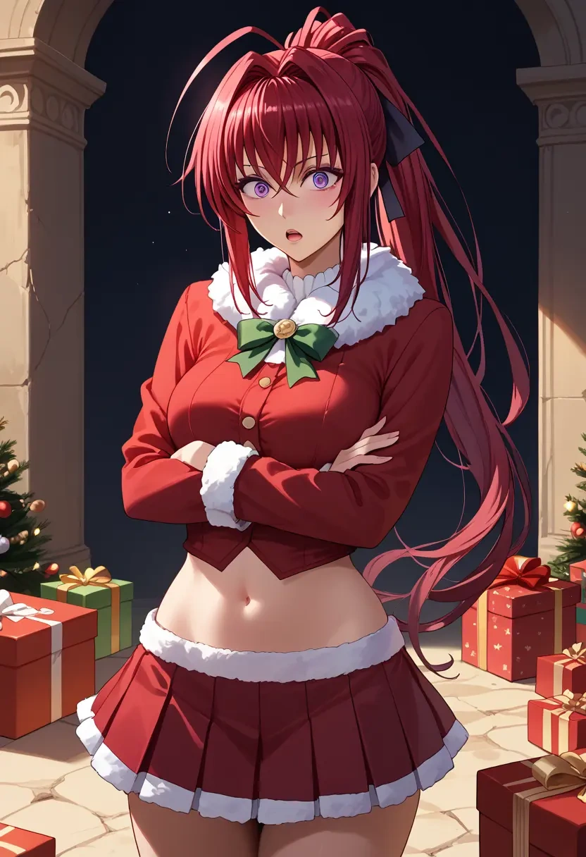 high_school_dxd,himejima_akeno,Christmas,skirt  - 