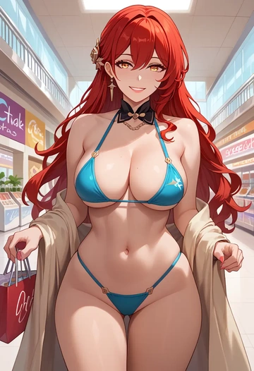 star rail,himeko,bikini  - AI generated anime art