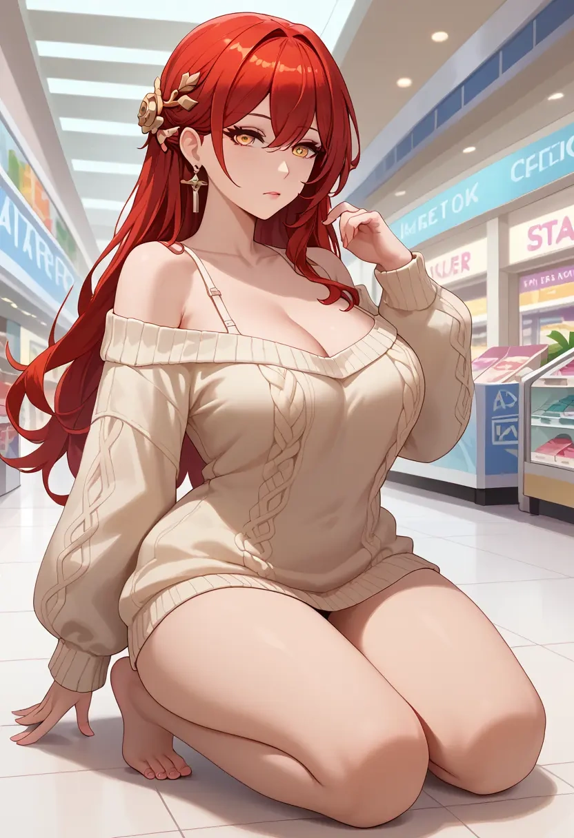 star rail,himeko,thong,sweater,sexy  - 