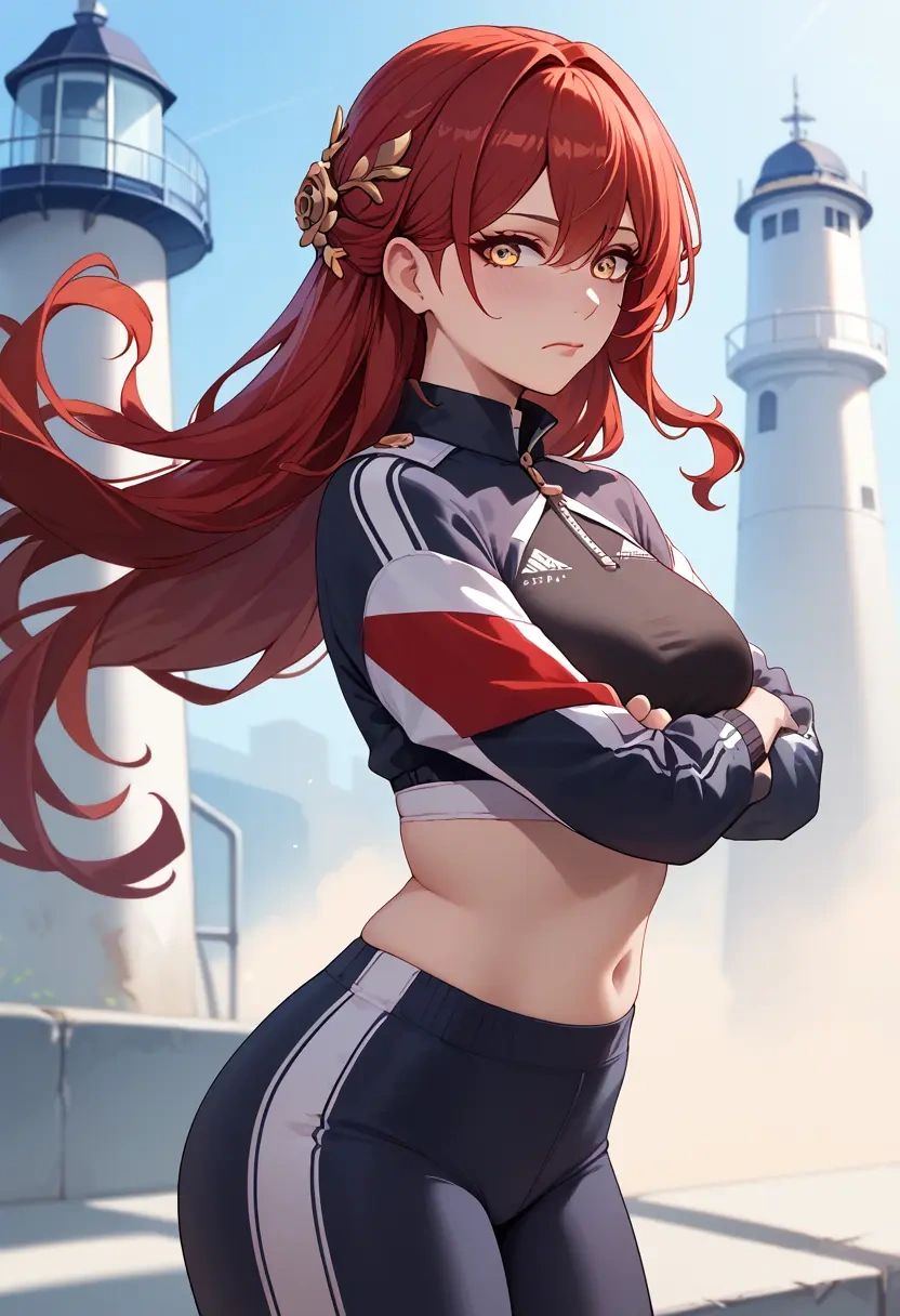 star rail,himeko,athletic,track suit  - 