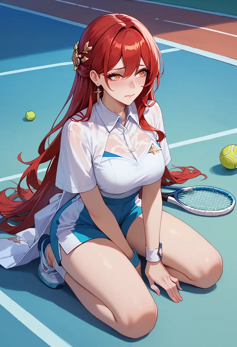 star rail,himeko,tennis polo,skort  - 