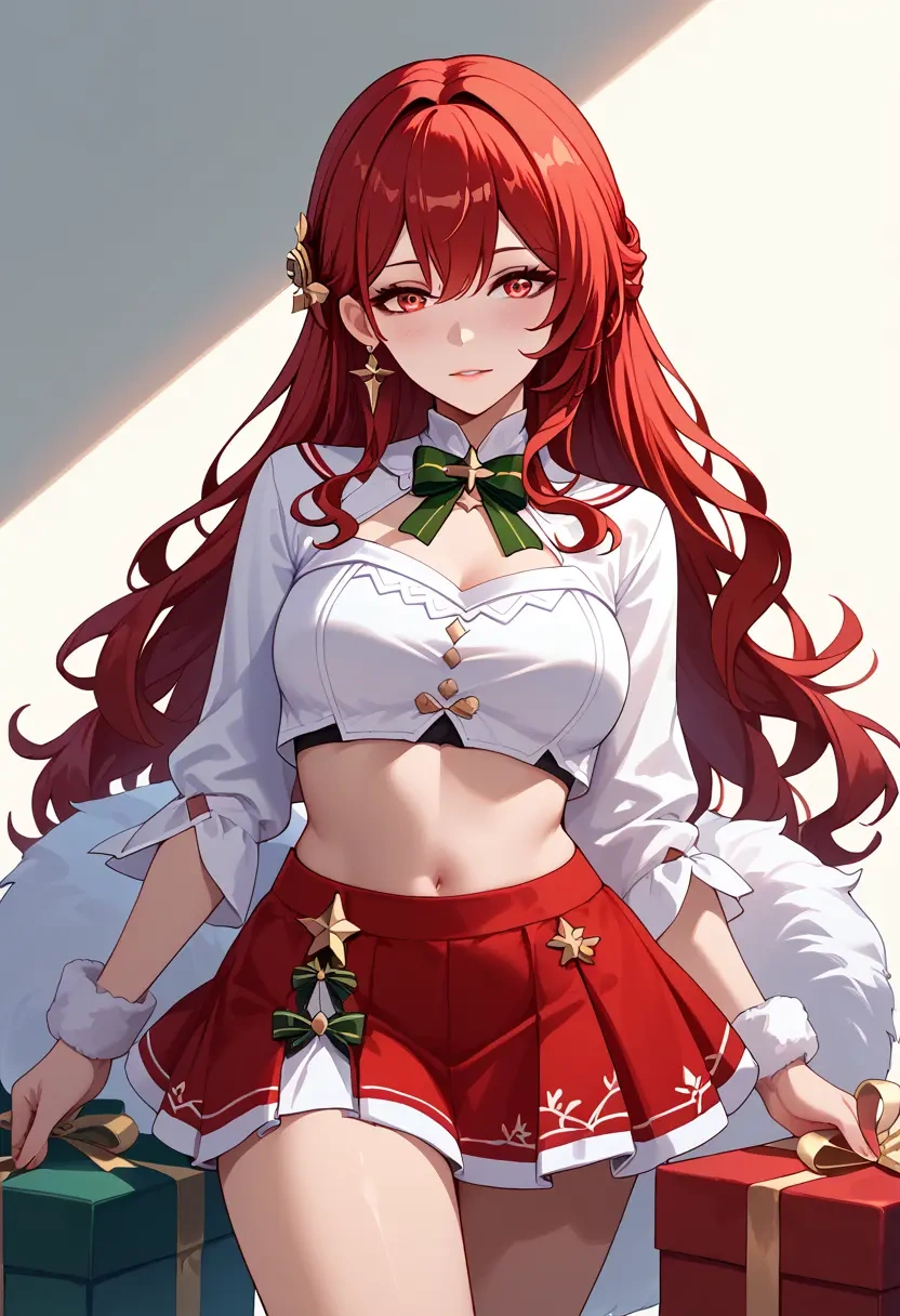 star rail,himeko,Christmas,skirt  - 