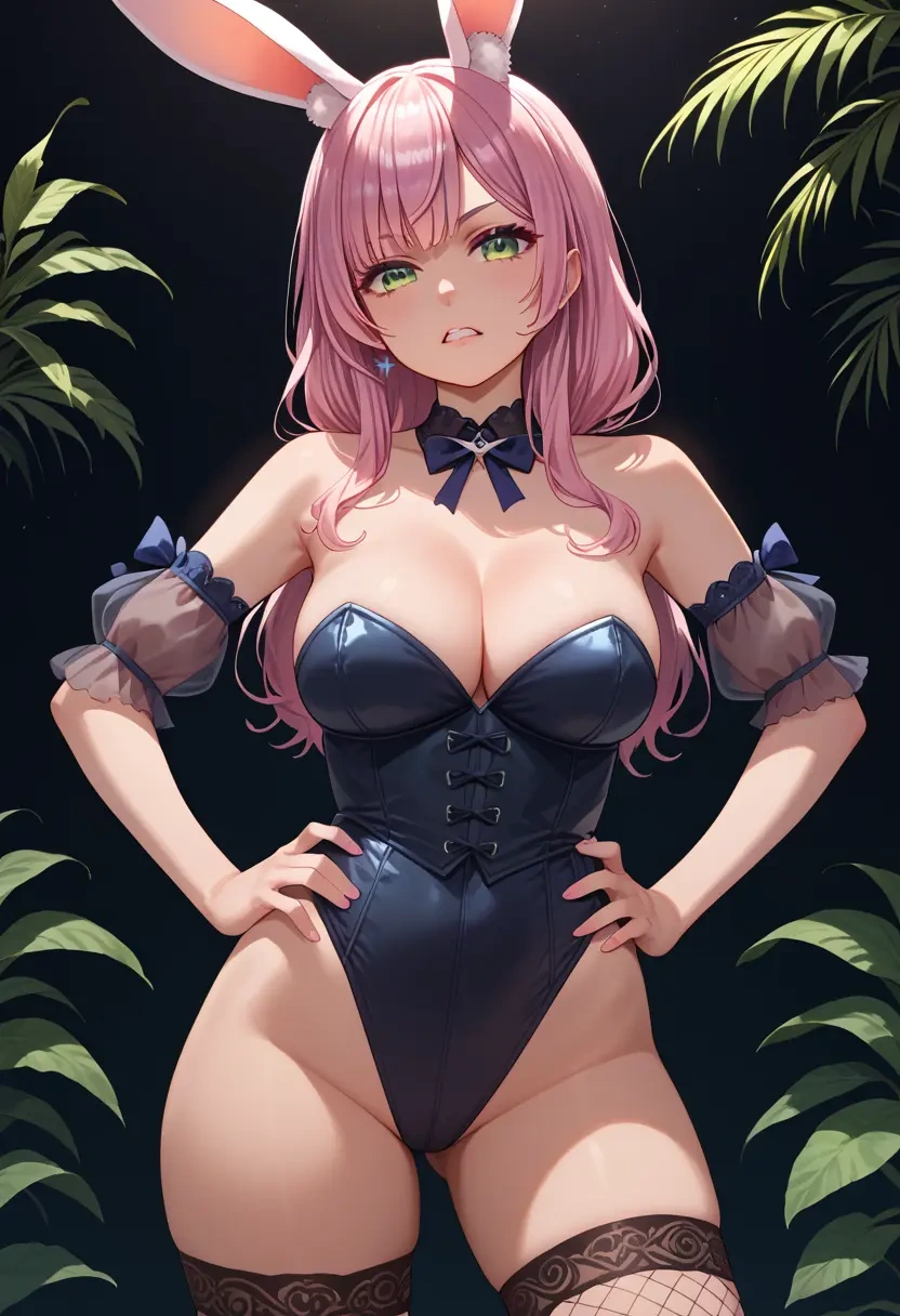 hololive,himemori_luna,bunny girl, sexy,stockings  - 