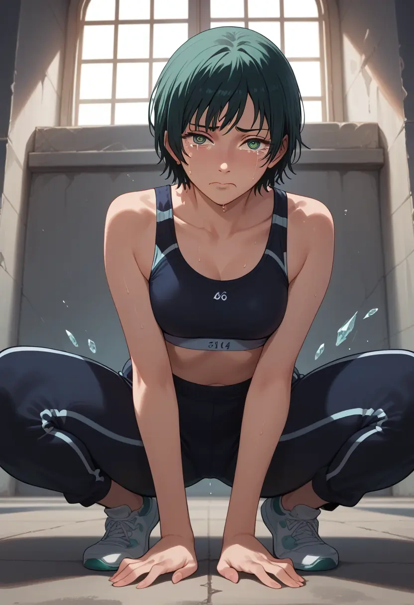 chainsaw_man,himeno_(chainsaw_man),athletic,track suit  - 