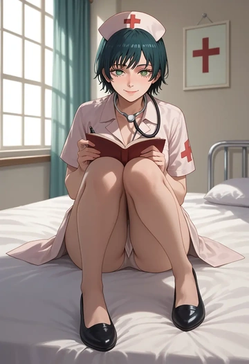 chainsaw_man,himeno_(chainsaw_man),nurse  - AI generated anime art