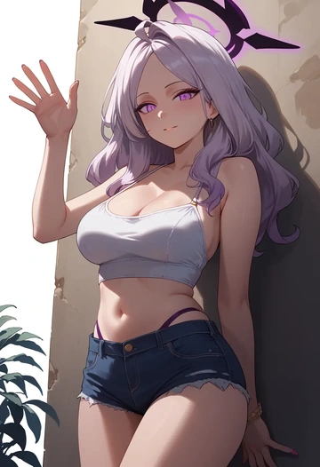 blue_archive,hina_(swimsuit)_(blue_archive),shorts,sexy  - AI generated anime art