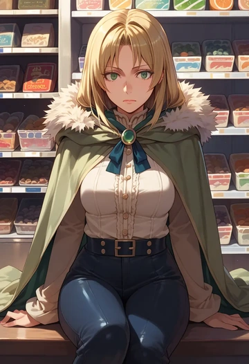 rozen_maiden,hinaichigo,cape,hooded,leather pants  - AI generated anime art