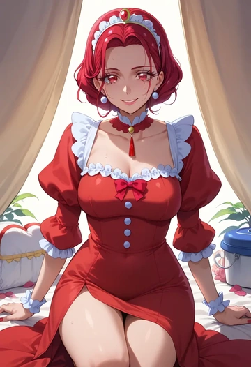 precure,hino_akane_(smile_precure!),qipao  - AI generated anime art