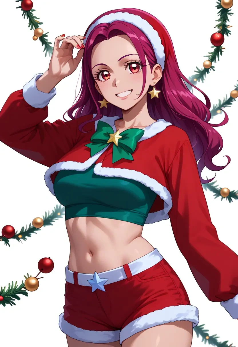 precure,hino_akane_(smile_precure!),Christmas,red velvet shorts  - 