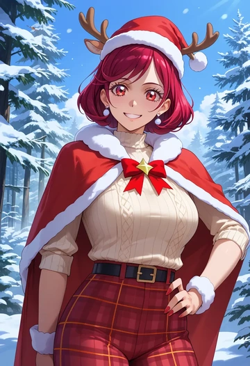 precure,hino_akane_(smile_precure!),Christmas  - AI generated anime art