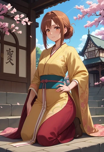 k-on!,hirasawa_yui,kimono  - AI generated anime art